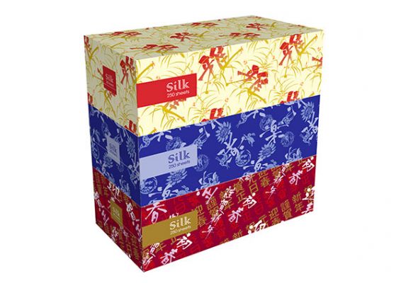 "Silk" Двухслойные салфетки 250 шт "Silk" Double-layered napkins 250 pcs 3 packs / pack